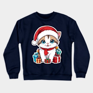 Cat christmas and gift christmas Crewneck Sweatshirt